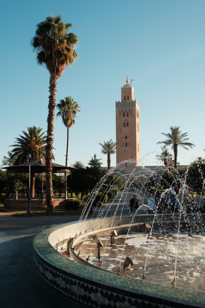 A park in Marrakech, Fujifilm aesthetic